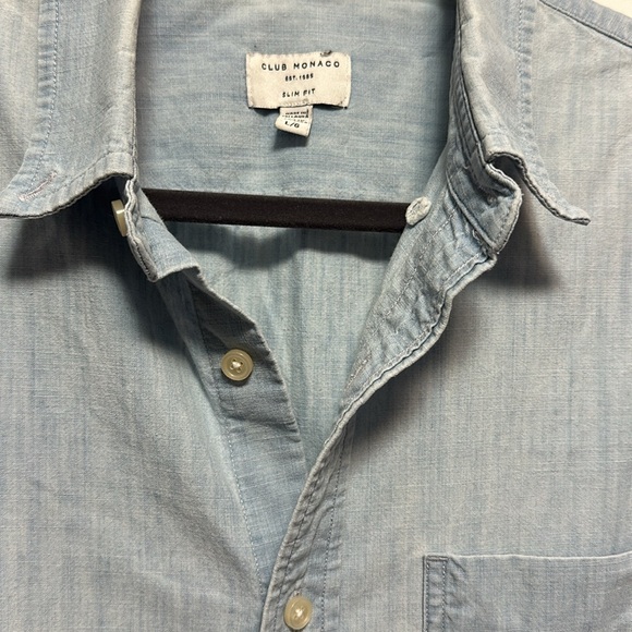Club Monaco short sleeve Chambray shirt - Picture 2 of 2